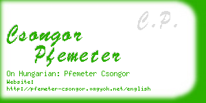 csongor pfemeter business card
